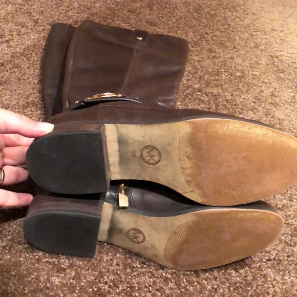 Chocolate brown riding boots - Picture 3 of 4